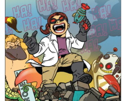 Title page from <a href="https://www.kickstarter.com/projects/338864423/the-ninja-scouts-vs-doctor-destructica" target="_blank" rel="noopener">Ninja Scouts #2</a> by <b><a href="https://www.doylewritlarge.com/" target="_blank" rel="noopener">Kevin Doyle</a></b> and <b><a href="https://martinplsko.com/" target="_blank" rel="noopener">Martin Plsko</a></b>. Ninja Scouts #2