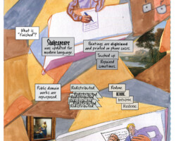 Page one of the <a href="https://thecomicjam.com/subconscious-and-normal-people-in-a-superhero-world-456b5eb09ea9" target="_blank" rel="noopener">Comic Jam</a> story "Enough" by <b><a href="https://rexiconjesse.com/" target"_blank">Jesse Galena</a></b> and <b><a href="https://twitter.com/CGhirardo" target"_blank">Claudio Ghirardo</a></b>. Enough