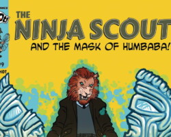 Masthead design for The Ninja Scouts issue #1 written by <b><a href="https://www.doylewritlarge.com/" target="_blank" rel="noopener noreferrer">Kevin Doyle</a></b> and illustrated by <b><a href="https://martinplsko.com/" target="_blank" rel="noopener noreferrer">Martin Plsko</a></b>.