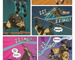 A page from the <a href="https://www.scoutcomics.com/collections/ninja-scouts" target="_blank" rel="noopener">Scout Comics comic Ninja Scouts #1</a> by <b><a href="https://www.doylewritlarge.com/" target="_blank" rel="noopener">Kevin Doyle</a></b> and <b><a href="https://martinplsko.com/" target"_blank">Martin Plsko</a></b>.